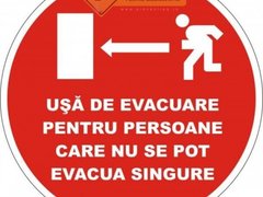 Indicator de evacuare persoane cu probleme